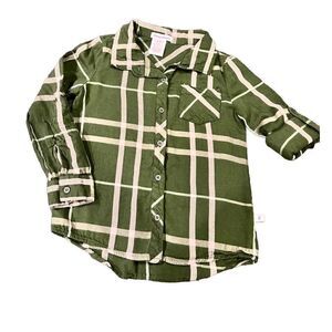 Tommy Bahama plaid shirt - girls size 8 pink& olive